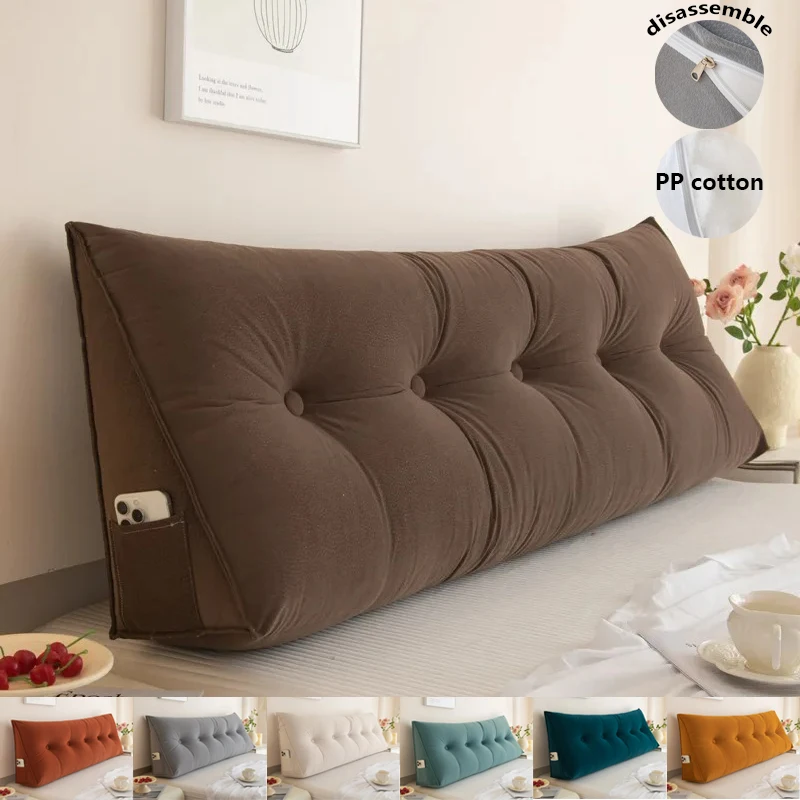 

High Elasticity PP Cotton Bed Sofa Backrest Pillow Soft Comfortable Body Support Pad with Zipper Detachable Cleaning Bed Back
