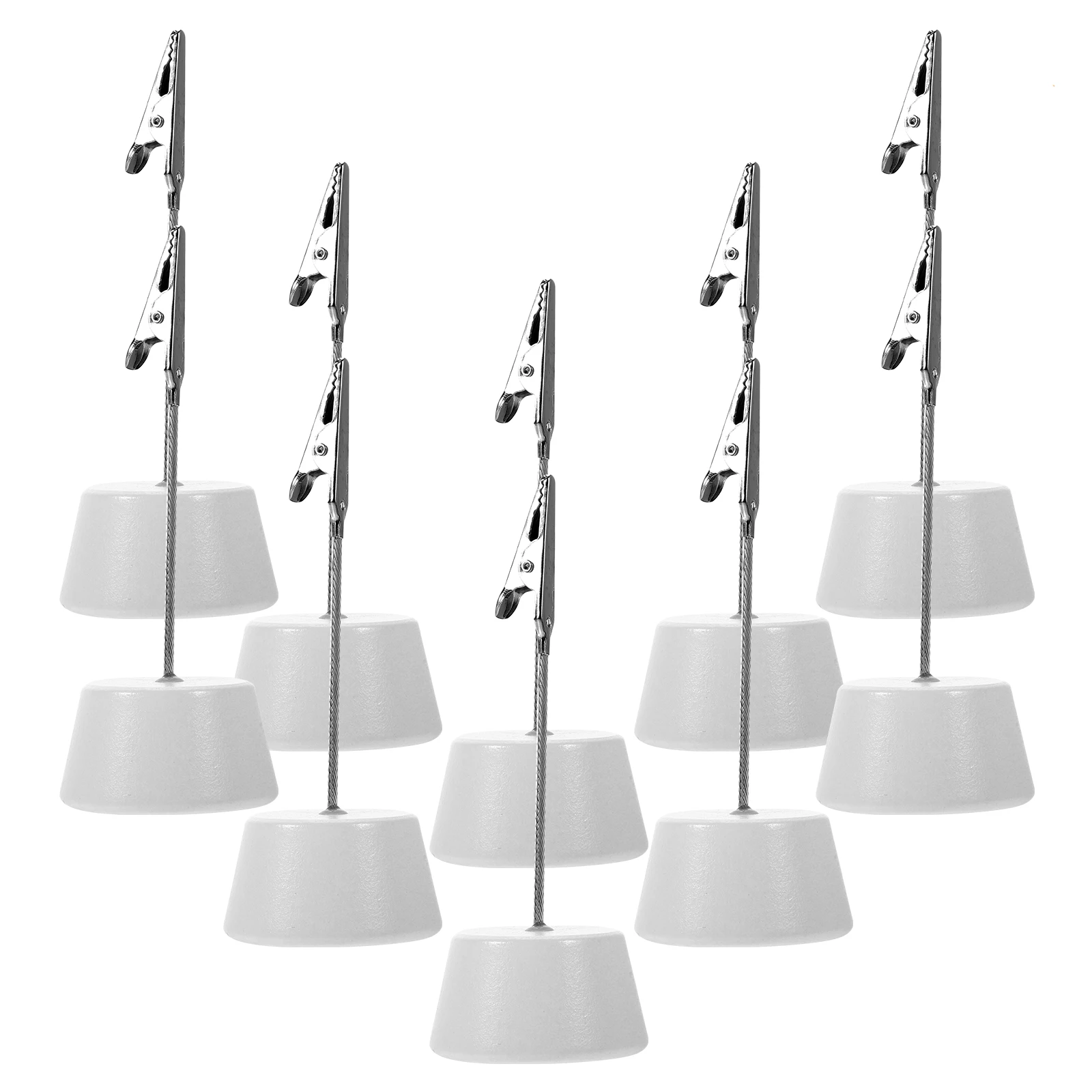 

10 Pcs Clips White Decoration Table Number Holders Memo Supply Picture Office Accessories Clip Office Accessories For Desk St