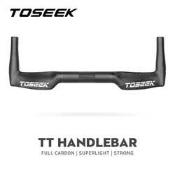TOSEEK Full Carbon TT Handlebar 400/420/440mm Gravel Road Bike Handlebar Ultralight Bicycle TT Handle Bar for Racing Cycling