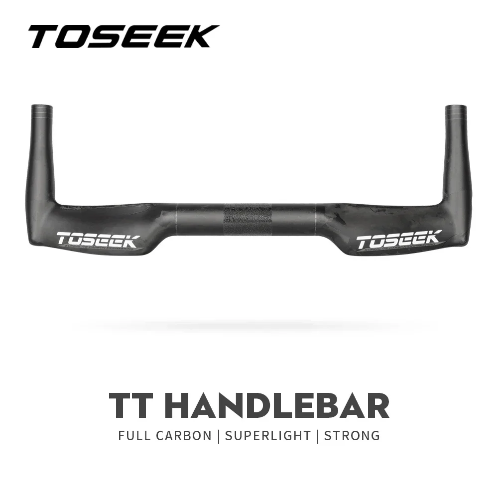 TOSEEK Full Carbon TT Handlebar 400/420/440mm Gravel Road Bike Handlebar Ultralight Bicycle TT Handle Bar for Racing Cycling