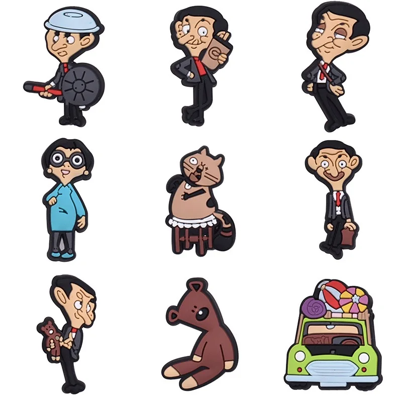 9/50 Stück Mr. Bean Schuh-Charms, Cartoon-Schuhaccessoires, passend für Clogs, Sandalen, Gartenschuhe, Dekorationen, Schnallen für Kinder, Geschenke – Detail 5