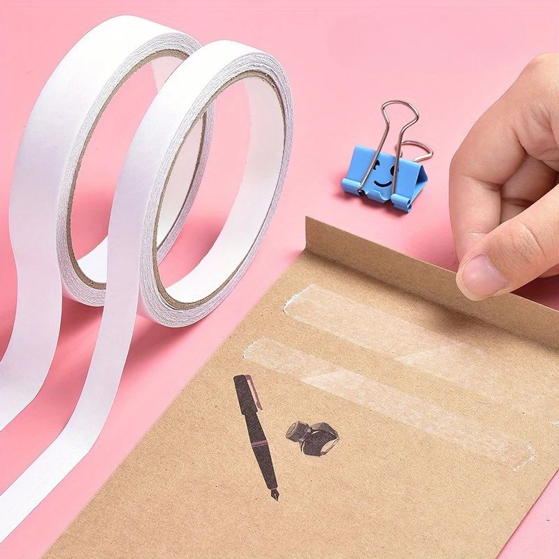 Double-Sided Transparent Tape 19 Rolls 177.17in Strong Adhesive for Office School Scrapbooking Art Crafts Cards Gifts