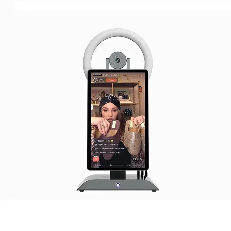 

Интеллектуальное оборудование для прямой трансляции Tvision, 15,6 дюйма, 10 точек касания, настольный потоковый экран в реальном времени, машина «все в одном»