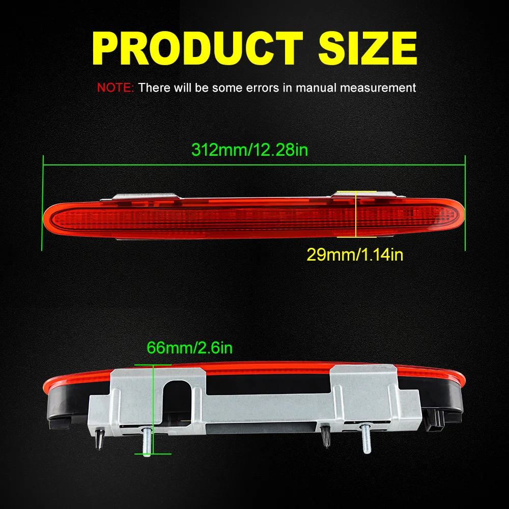 1pc OEM: A2308200056 Fits For Mercedes-Benz SL-Class R230 2001-2012 Smoked Led Third Brake Light Rear Tailgate Stop Lamp