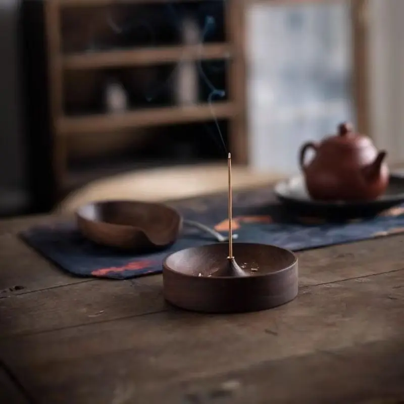 Agarwood Incense Burner Handmade Incense Burner Base Wooden Incense Censer Natural For Meditation Space Living Room Tea Room