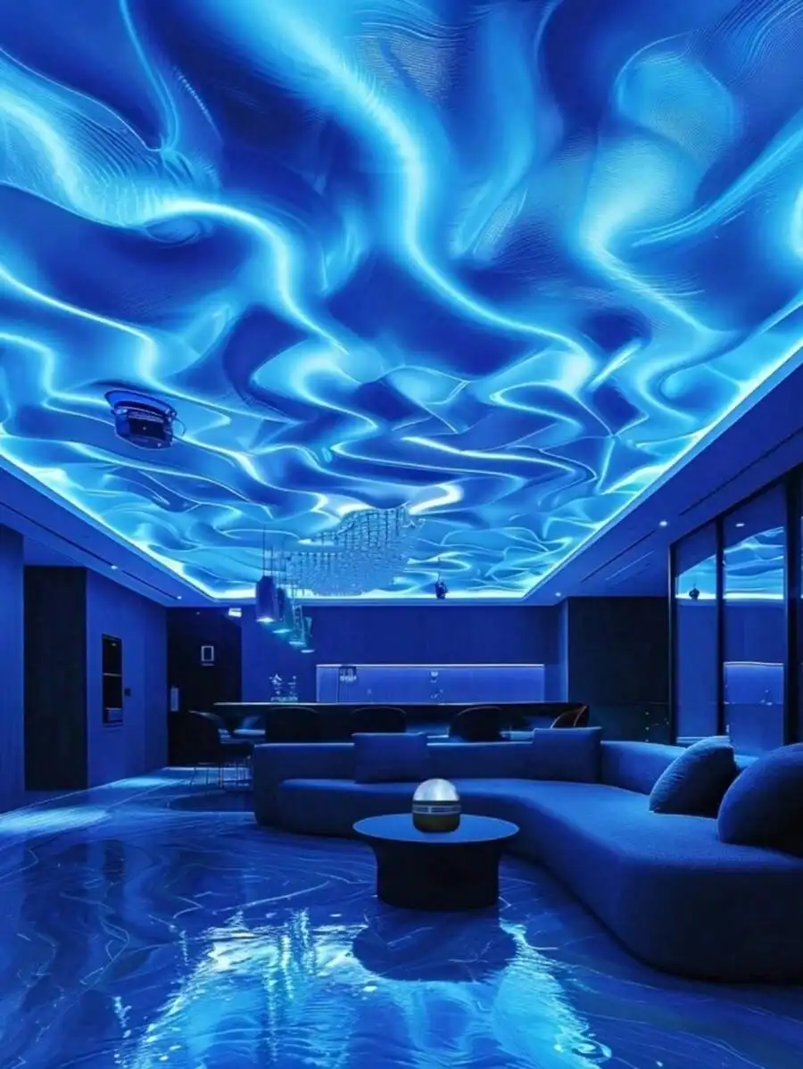USB Remote LED Water Ripple Projection Lamp: Dynamic Light for Home & Party Ambiance