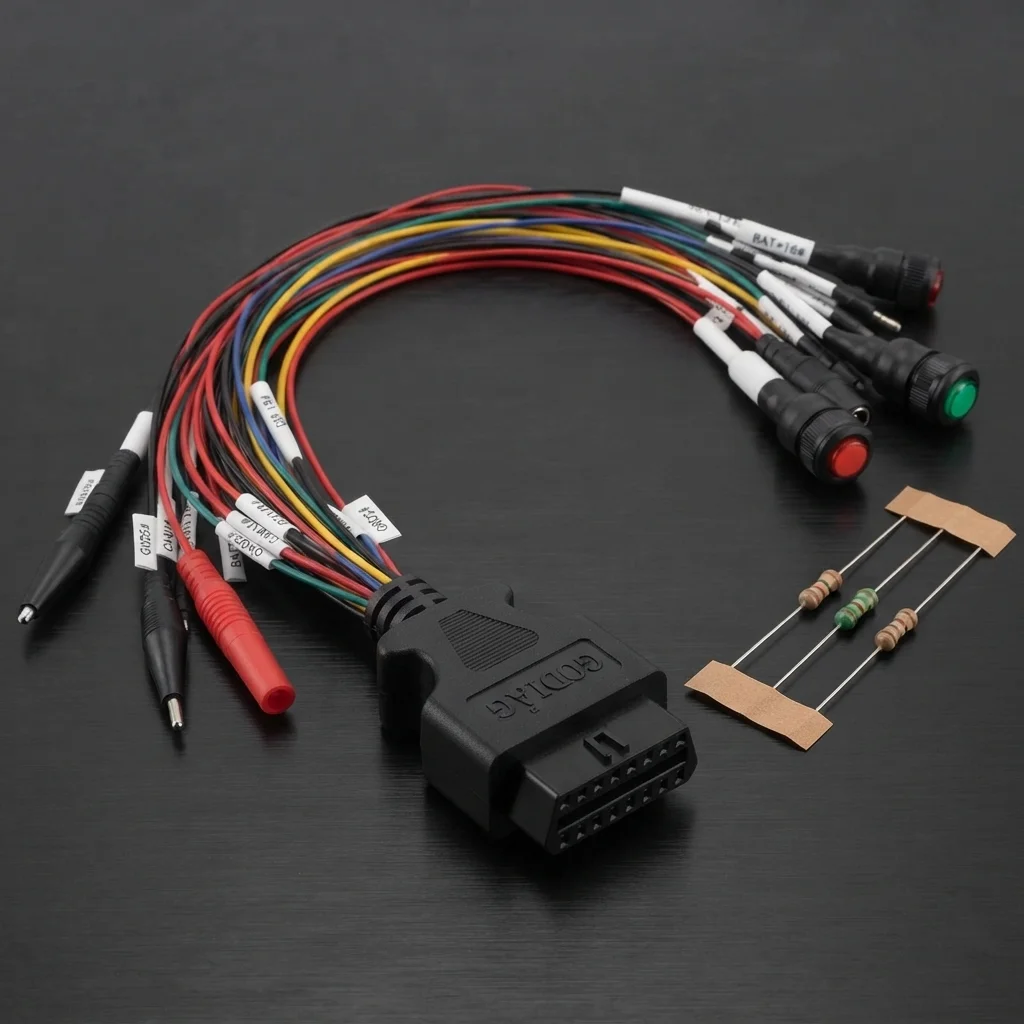 GODIAG Jumper OBD2 con protocollo completo, utilizzato per collegare l'ECU per la programmazione tramite PPS/ FGTECH/ KESS/ BYSHUT/ DISPROG