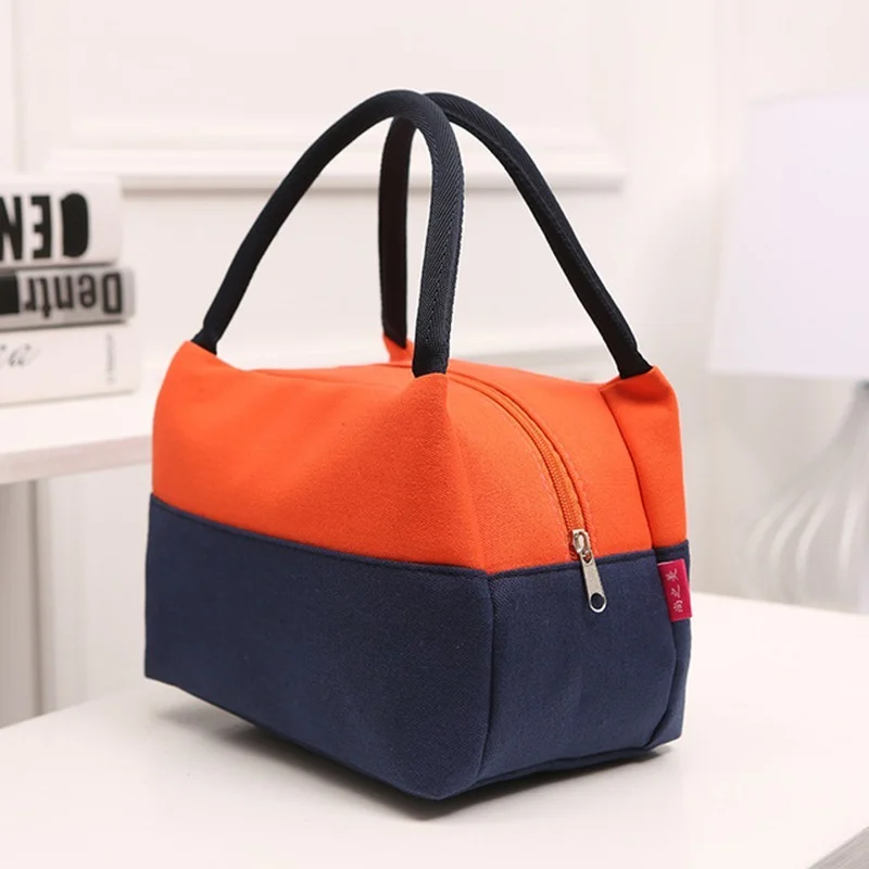 

Brand Canvas Lunch Bags For Women Fashion Portable Thermal Insulated Lunch Box Bag Lunch Bag For Kids School picnic basket set