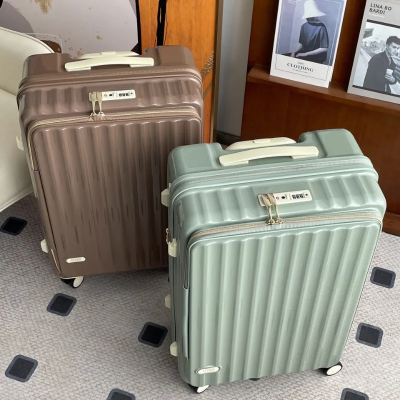 Valise extensible ouverture latérale pour femme 24 pouces