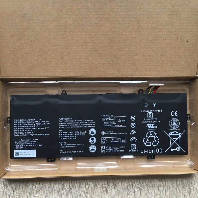 HB4593R1ECW Battery For Huawei Magicbook14 2019,I5 8250U,I7 8550U,R5 2500U,Matebook 14 2020,X Pro 13.9,MACH-W29C,KPRCW10,KPR-W19