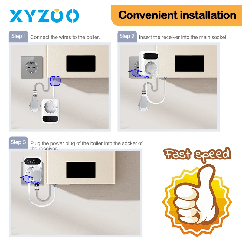 WiFi Gas Bolier Wireless Battery Thermostat RF Smart Tuya 3A Water Floor Heating Temperature Remote Controller Alexa Google Home