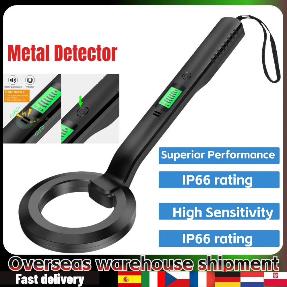 Handheld Metal Detector Underground Metal Finder IP66 Waterproof Coins Positioning Tool Portable Underwater Treasure Diving