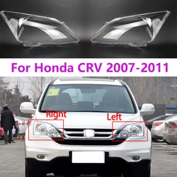 For Honda CRV 2007-2011 Led Car Front Headlamp Shell Transparent Lampshade Left Right Lens Headlight Cover Car Accessories
