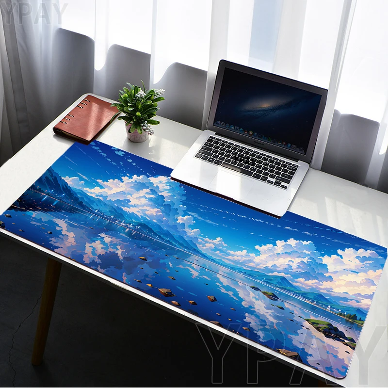 

Mouse Pads Sky Landscape Table Mats Computer Mousepad Company Desk Pad Aesthetic Large Gamer Mousepads Office Mouse Mat 100x50cm