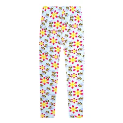 Printed Girls Leggings Thin Highly Elastic Kids Summer Stretch Slim Pants Kids Yoga AthleticTight Trousers Casual Bottoms