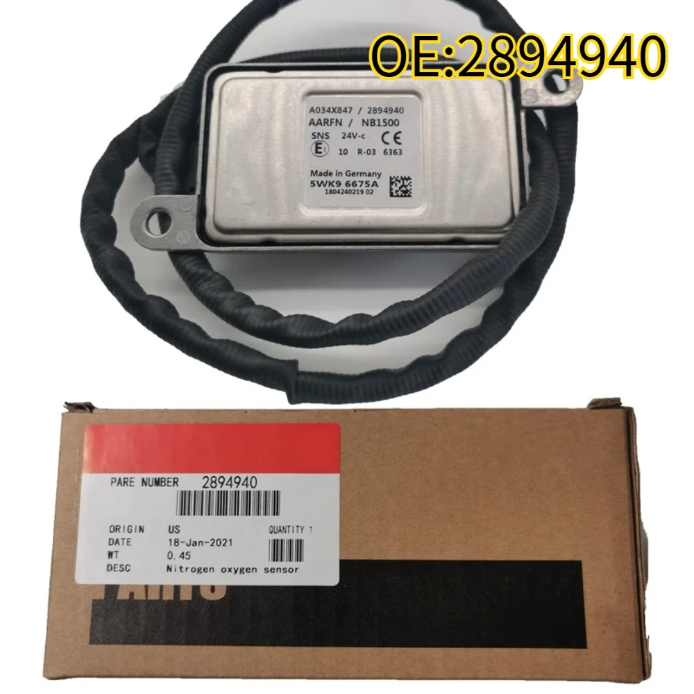 

Для 2894940 Игнальный датчик кислорода/2871979/4984577/4954222/1705572 Датчик кислорода азота NOX Sensor 5WK9 6675A для DAF TRUCK