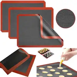 Reusable Silicone Baking Mats Non-Stick BBQ Grill Mat Pad Baking Sheet Oven Mat Picnic Cooking Cookie Tray Barbecue Oven Tools