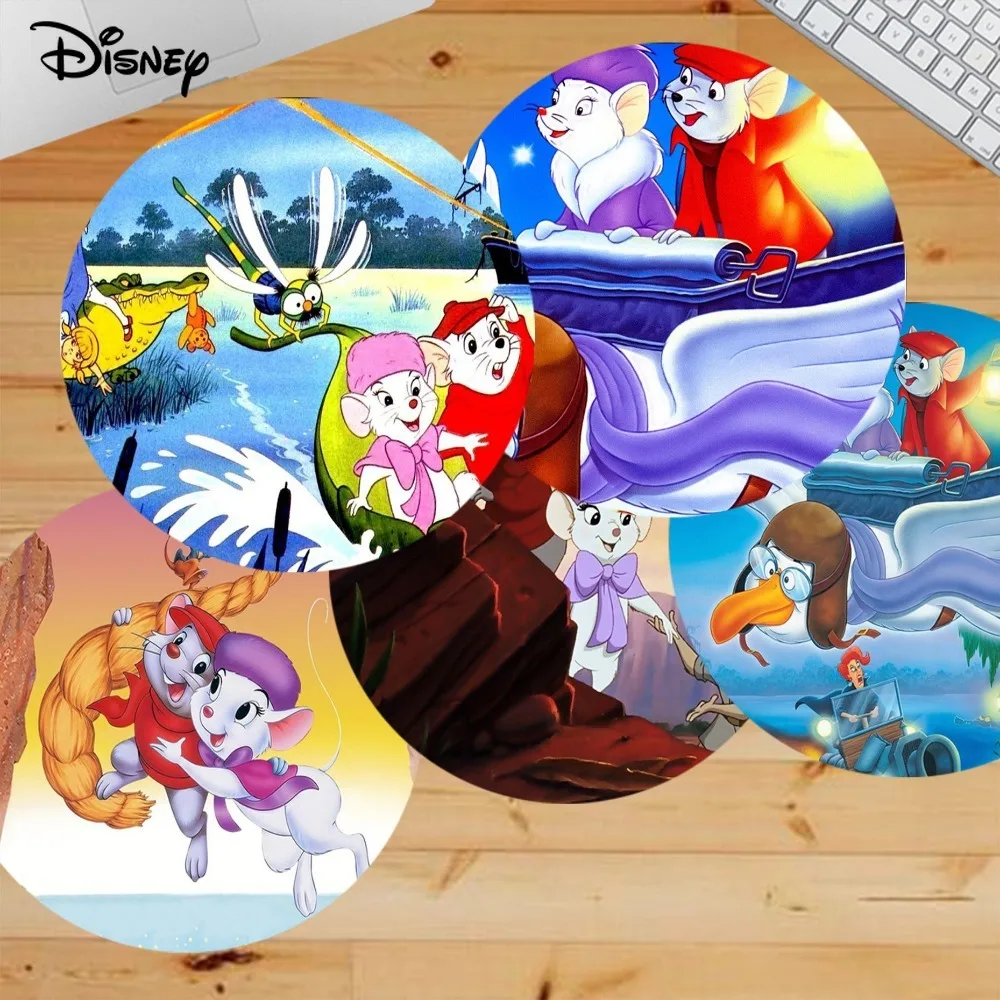 

Disney The Rescuers Mousepad INS Tide Round Office Student Gaming Thickened Writing Pad Non-slip Cushion Mouse Pad