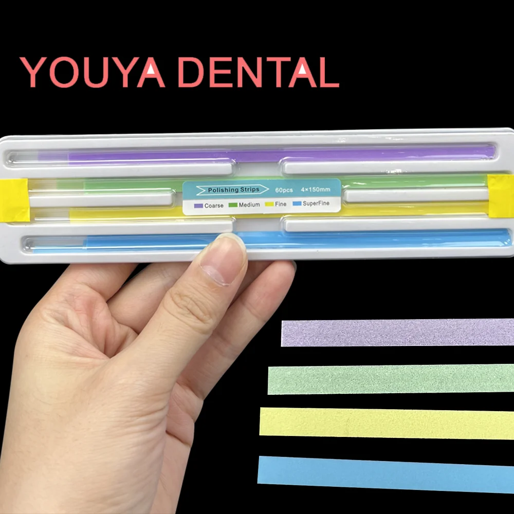 

60pcs/box Dental Resin Polishing Strip Teeth Grinding Smooth Resin Teeth Grinding Sanding Shaping Dentist Whitening Material