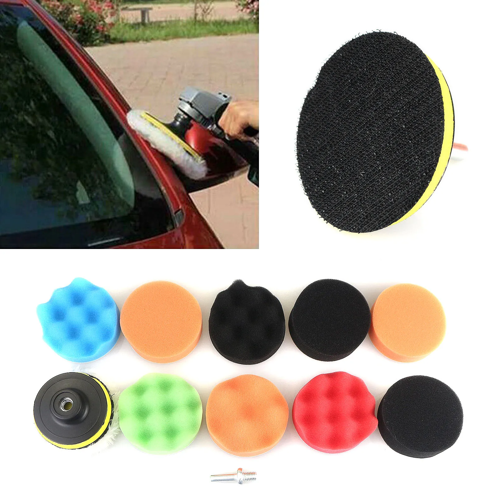 Multicolor Car Polisher Drill Polishing Sponge Waxing Buffing Pad Compound 3 Inch Maintaining Washing Duster Brush Spongia