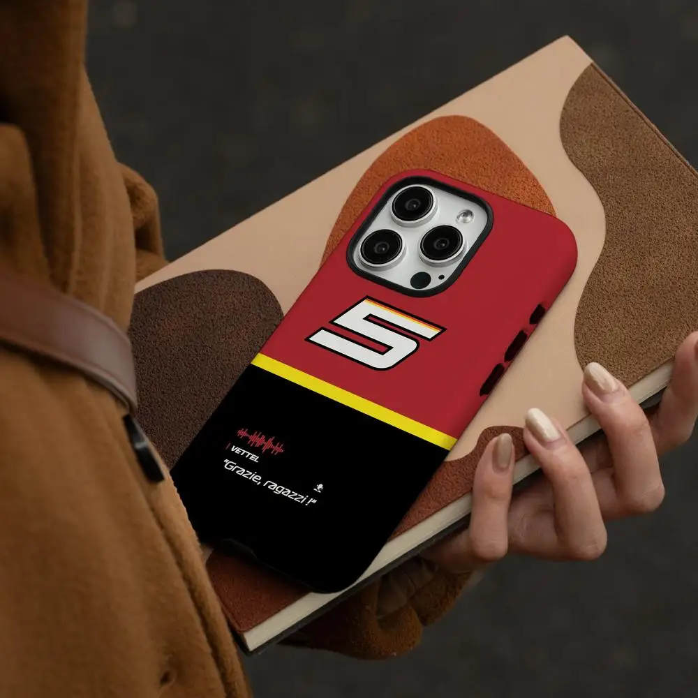 Custodia per telefono S-Sebastian Vettel per IPhone 17 16 15 14 13 12 Pro Max Plus Guscio rigido liquido a doppio strato HD lucido