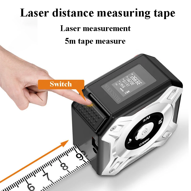 

Charging Type Laser Rangefinder Laser Measuring Tool Surveying Equipment Multi Laser Measurer Tape Measure Retractable Tactical