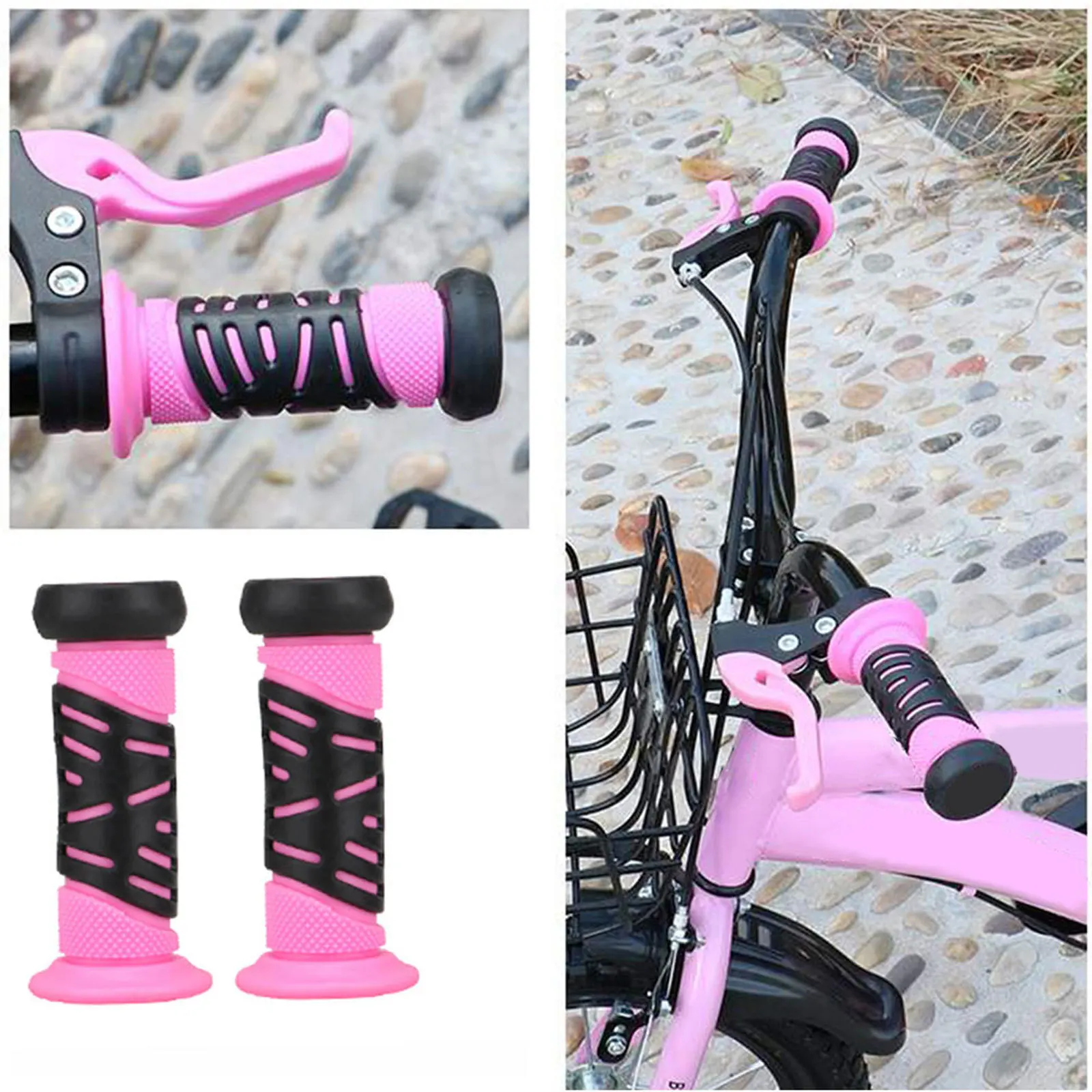 1Pair Anti-Slip Handle Grips for Kids Bike Rubber Comfortable Grip with Impact Protection Snug Fit High Accuracy Fit