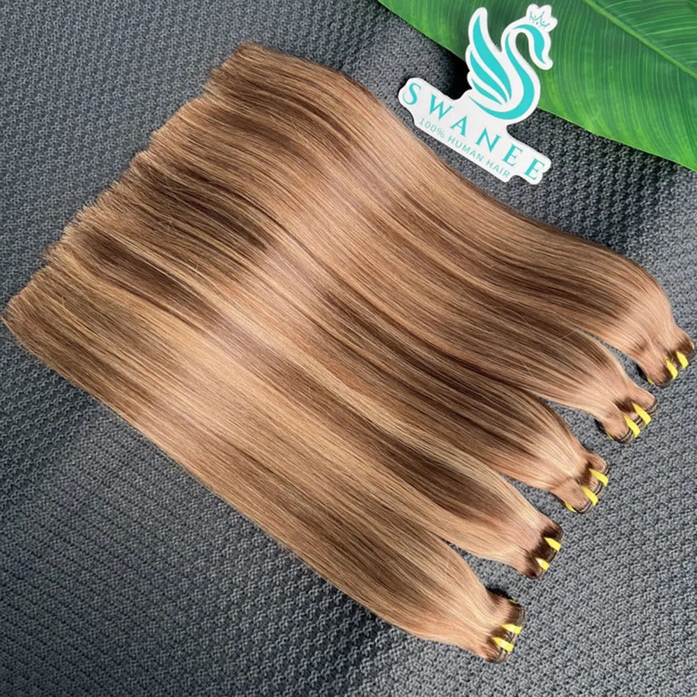 

Doube Drawn P4/27 Прямые пучки человеческих волос с бликами Прямые человеческие волосы Remy Наращивание волос Прямые светлые пучки