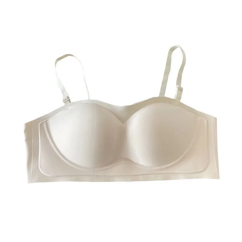 Push Up Removable Strap Bra Soft Seamless Wireless Strapless Support Bra