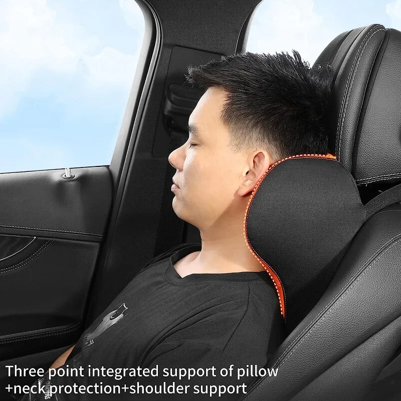 Memory Cotton Neck Pillow Car Seat Pillow Support Auto Lumbar Cushion Comfortable and Breathable Car Headrest Lumbar Support