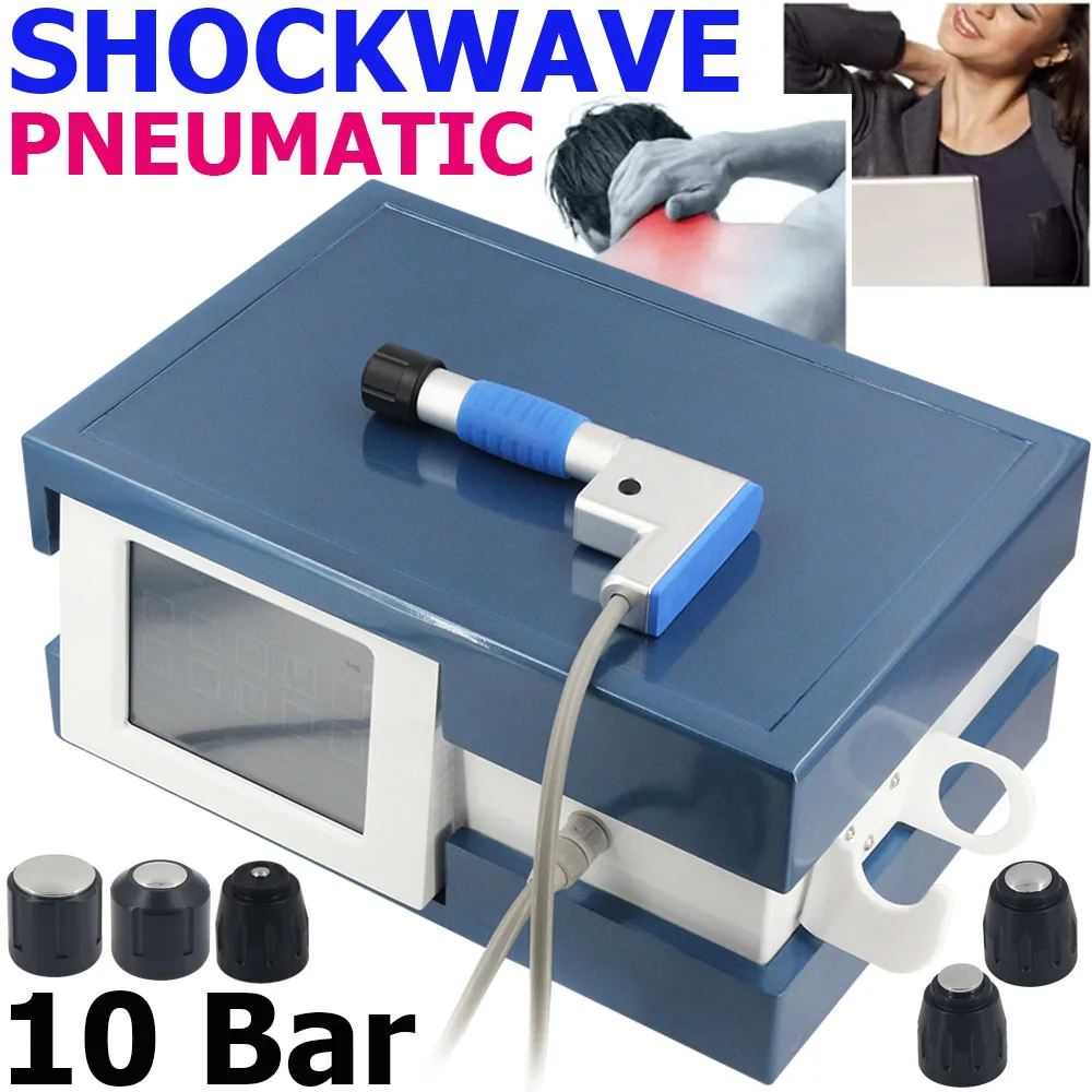 

Professional Pneumatic Shockwave Therapy Machine 10 Bar Health Care Equipment For ED Treatment Pain Relief Muscle Massager