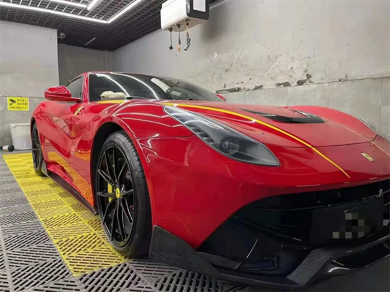 

Настоящее углеродное волокно в стиле DMC, передняя губа, боковая юбка, задний диффузор, задний спойлер, комплект кузова используется для Ferrari F12 Body Kit