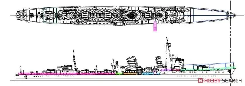 Yamashita Hobby 020804 1/700 NVE6U IJN Destroyer Ikazuchi SP Plastic Model Kit