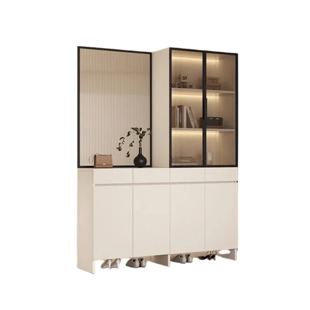 Glass Door Jewellery Cabinets Drinks Display Showcase Storage Cabinet White Entryway Office Mobili Per La Casa Home Accessories