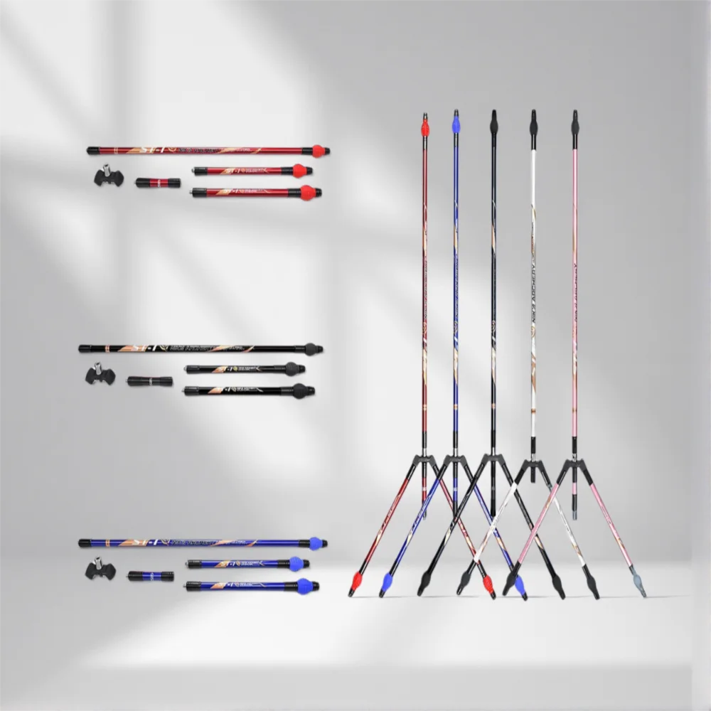

NIKA ST-1 Archery Bow Stabilizer Bar Set Carbon Fiber 30/12/5-inch Balance Bar Detachable 35° V-bar for Bow Equipment