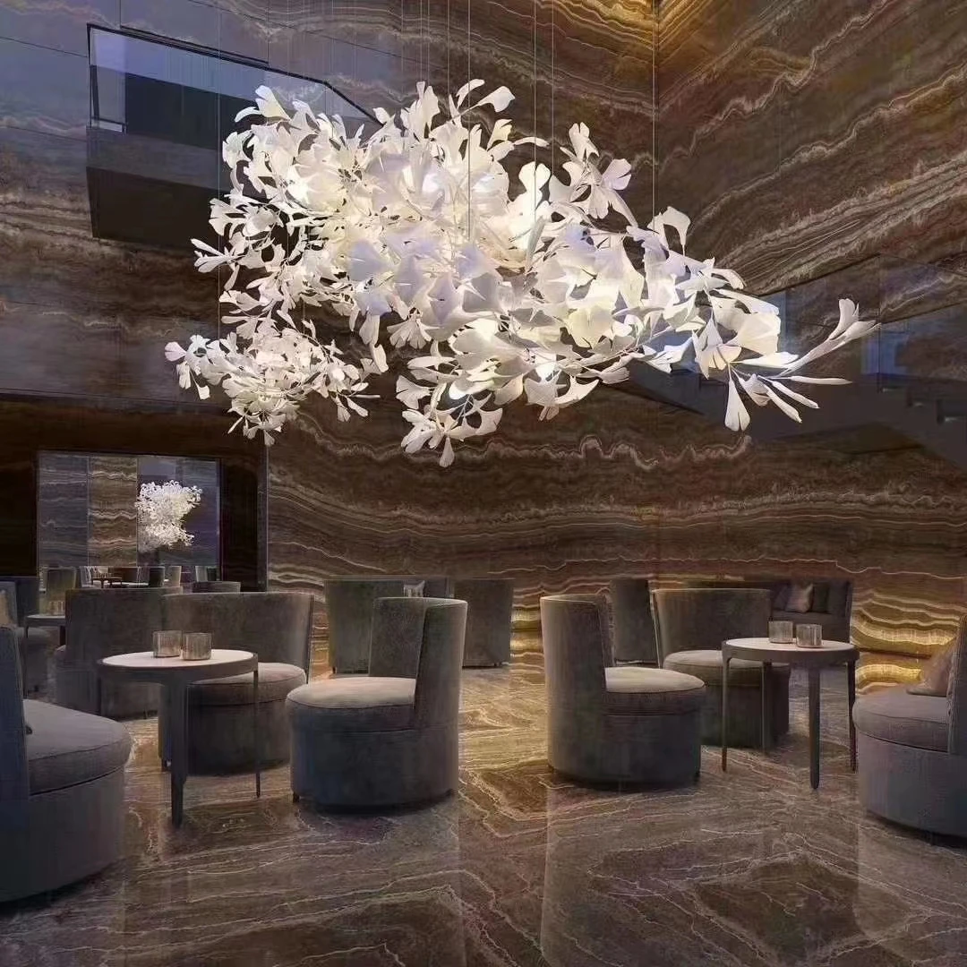 New Design Decor Show Room Banquet Hall Long Staircase Large Custom Hotel Villa Living Room Luxury Led