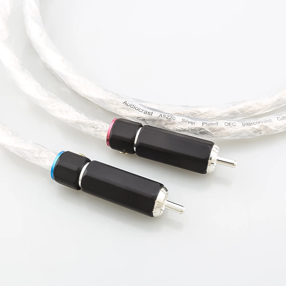 Hifi аудио RCA штекер аудио кабель Liton посеребренный двойной фильтр кольцо лихорадка аудио сигнальный кабель RCA к RCA