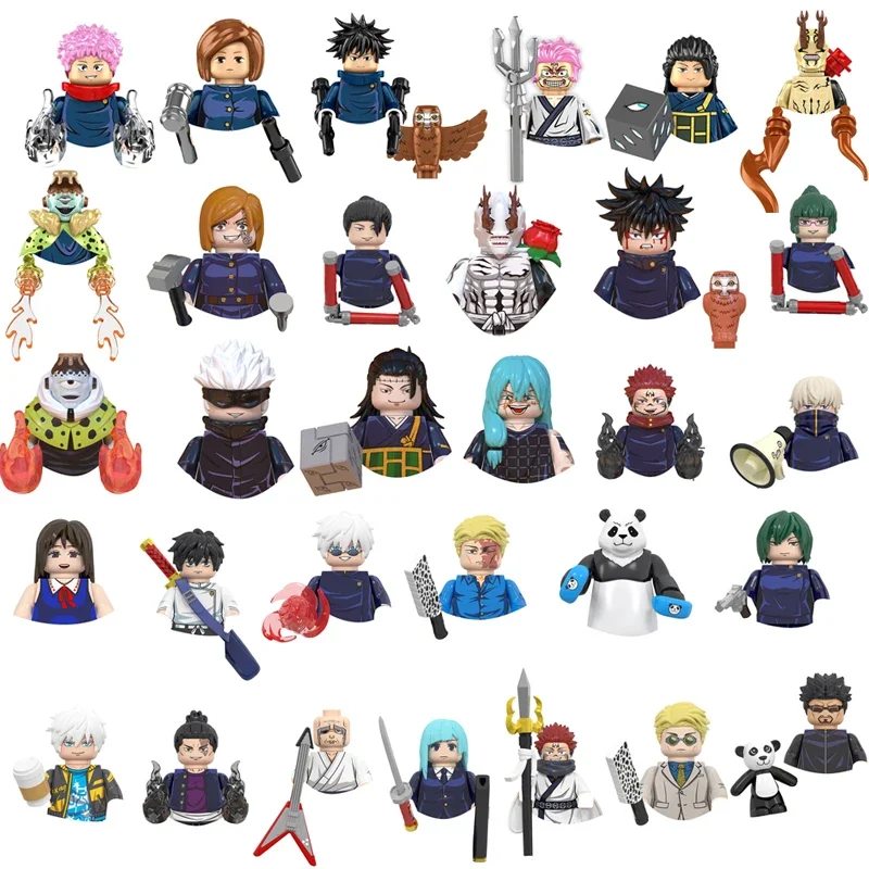 WM6139 WM6140 WM6149 Anime Cartoon Building Blocks Gojo Satoru Ryomen Sukuna Itadori Yuji Mai Todo Action Figures Toys