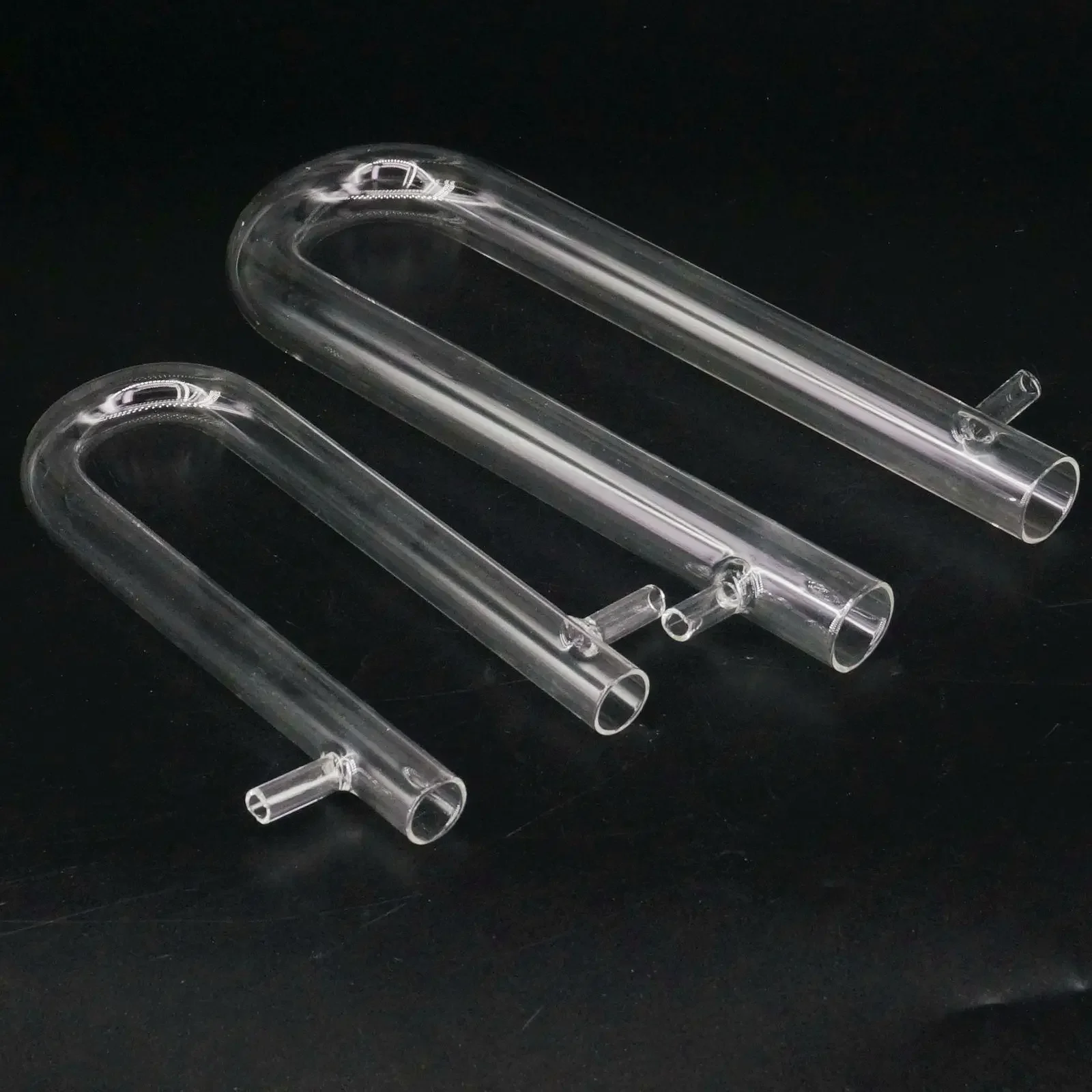 15x150mm 20x200mm Glass Drying Tube Adapter U Shape With Side Arm Labware Absorption