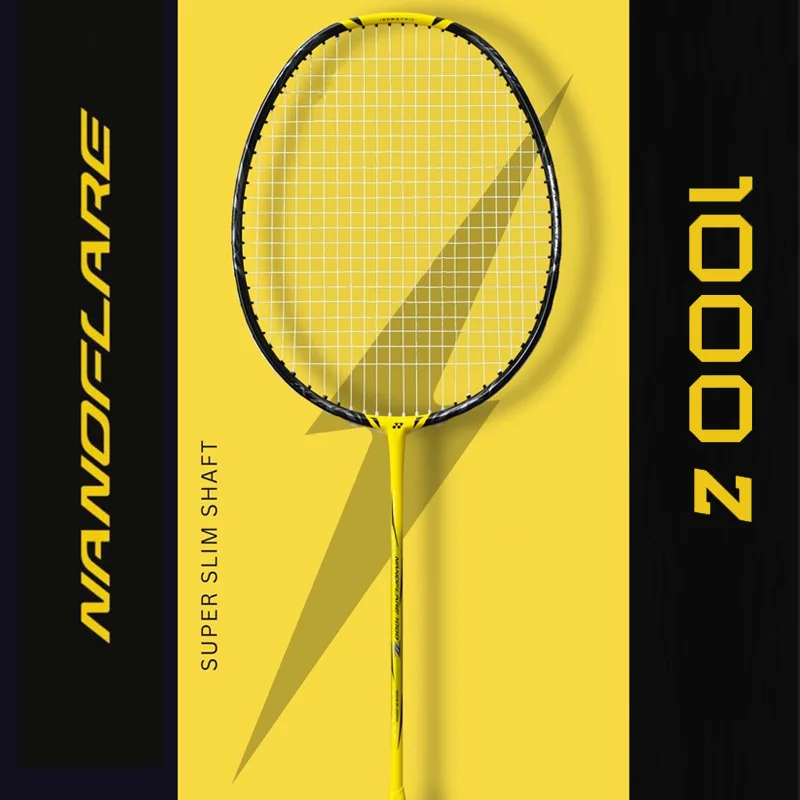 Yonex Badminton Racket yy Ultra-light Carbon Fiber Flash NANOFLARE 1000Z Yellow Speed Type Increased Swing Professional