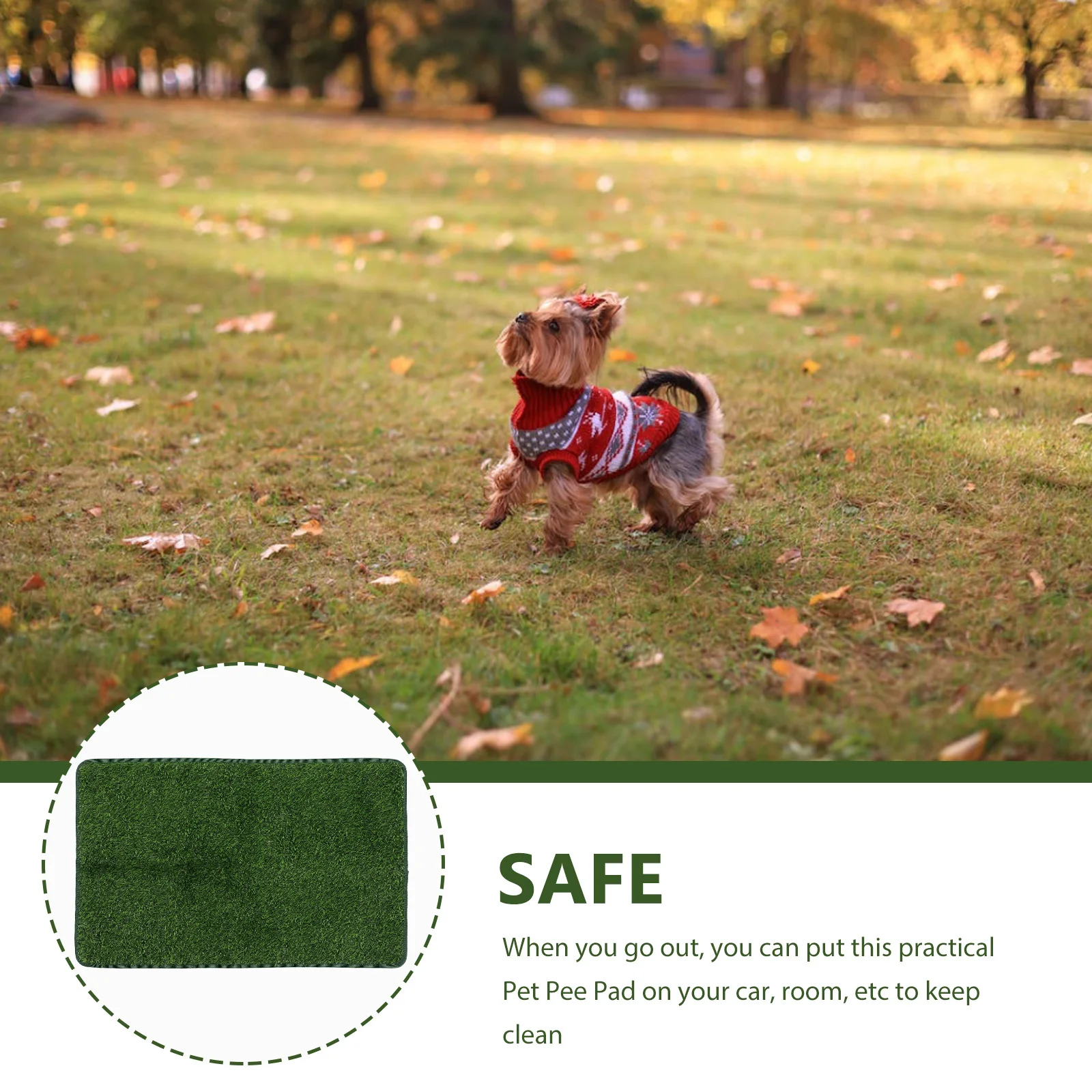 

The Dog Mat Small Tpr Housebreaking Washable Grass Pee Pads for Dogs