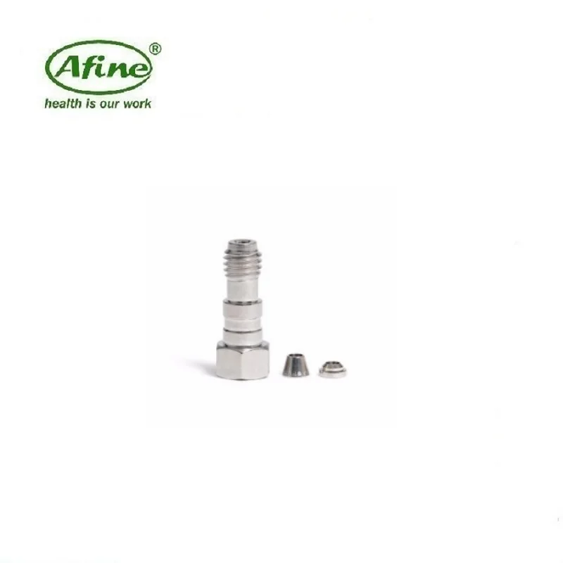 AFINE Agilent Fittings for HPLC 5065-9967,SX Stainless Steel Couplings, 10/pack, ID 1.6 mm, Sealing Washer