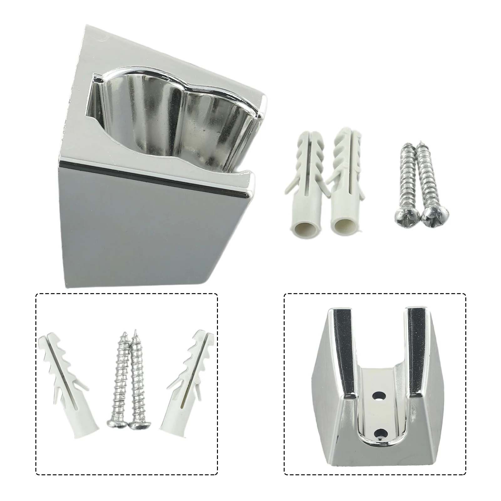 Bracket Shower Head Holder Shower Seat 4.8*4.8*3cm ABS Lightweight Robust Silver Small Nozzle Adjustable Bathroom