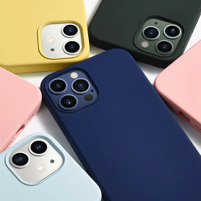 Liquid Silicone Case For iPhone16 Pro Max 17 15 14 Plus 13 Pro 13 Mini 11 12 Original Soft Cover Coque for iPhone Xs Max Cases