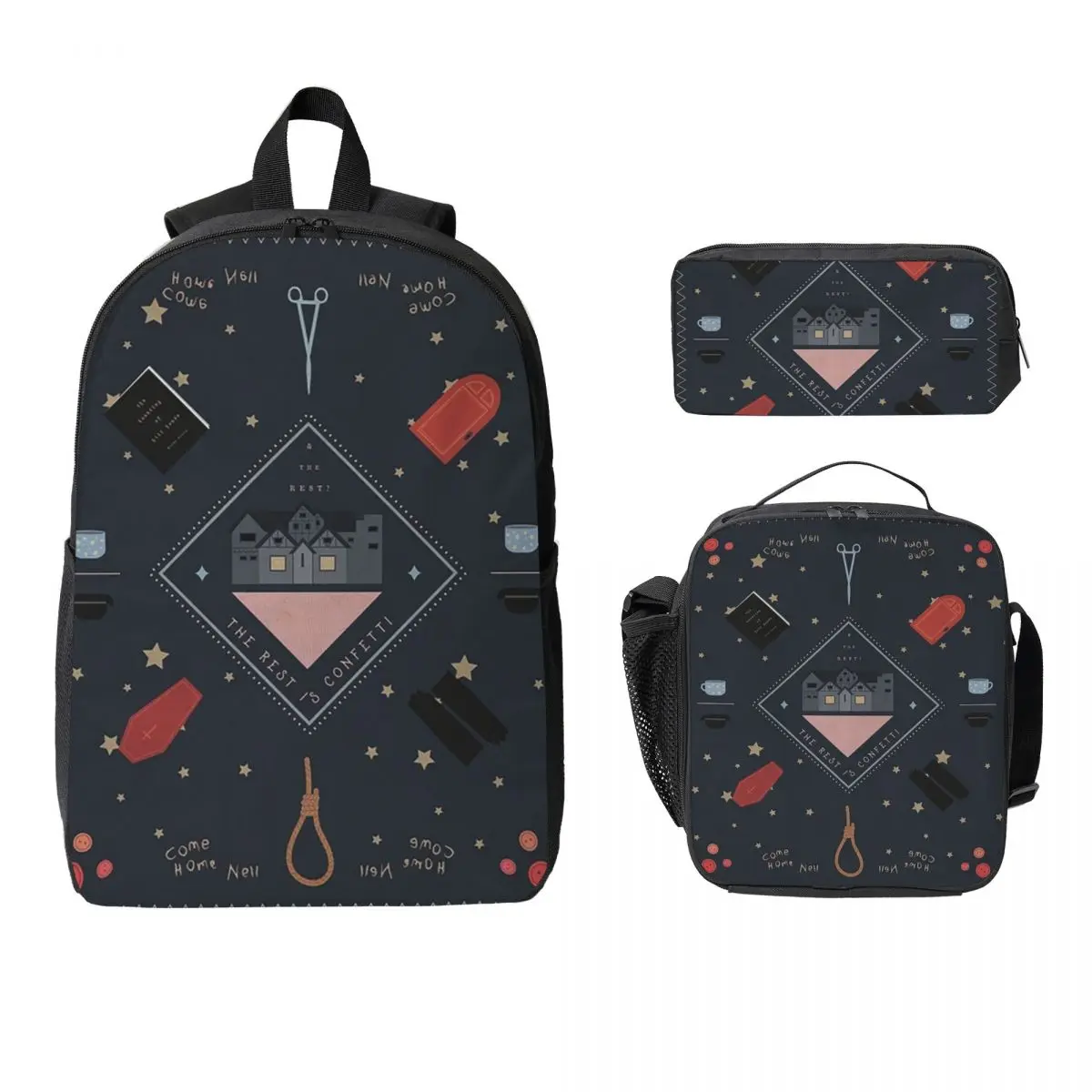 The Haunting Of Hill House Backpack Student Boy Girl BookBag School Bag Laptop Shoulder Bags 3ps Insulated Lunch Bag Pencil Case