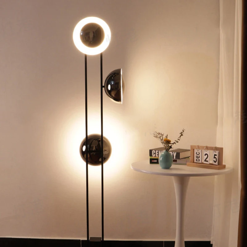 Modern LED floor lamps for living rooms and bedrooms, with adjustable three-color temperatures