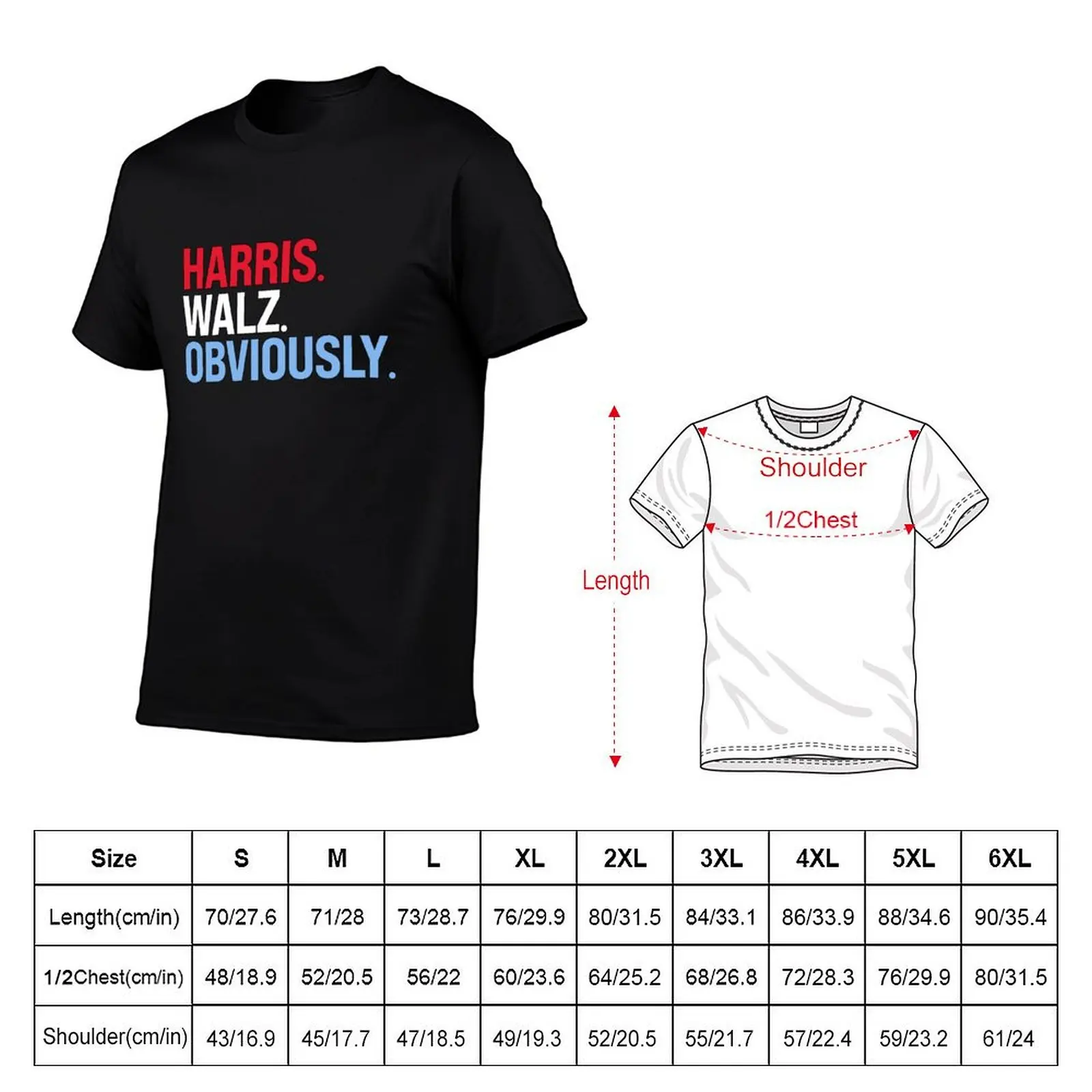 Harris Walz Obviously Fitted V-Neck T-Shirt shirts graphic graphic tee shirt graphic t shirts Blouse mens clothes