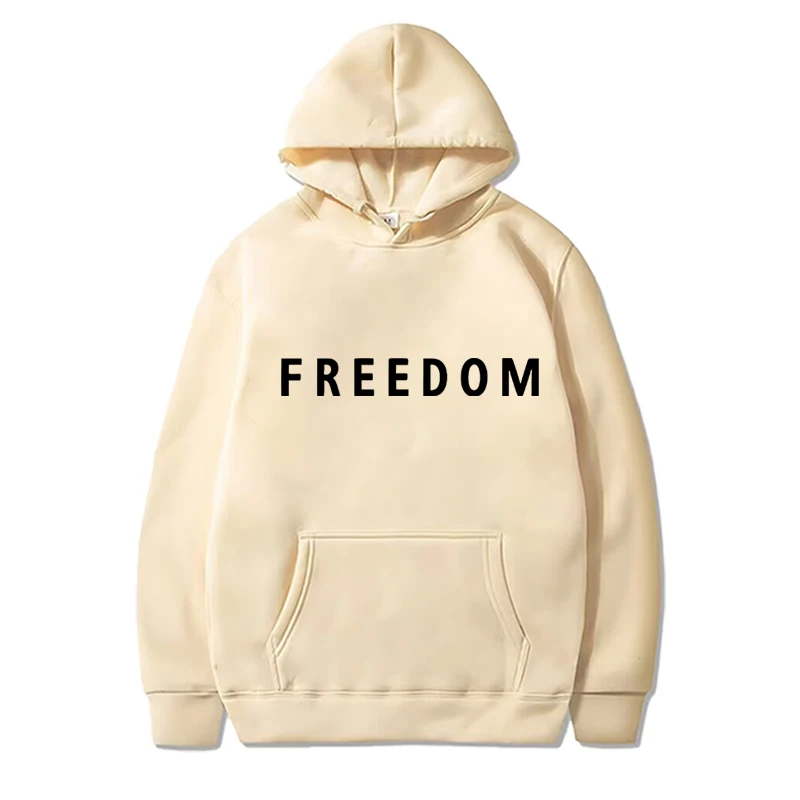 Freedom Charlie Kirk Loose hoodie men women fashion vintage Long sleeve Sweatshirt with print Graphics oversized  hoodie  unisex