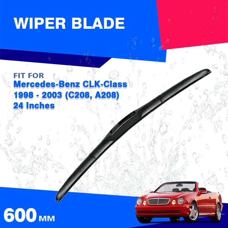 Para Mercedes Benz CLK clase C208 A208 W208 1998 - 2003 limpiaparabrisas delantero CLK 200 230 320 accesorios deportivos