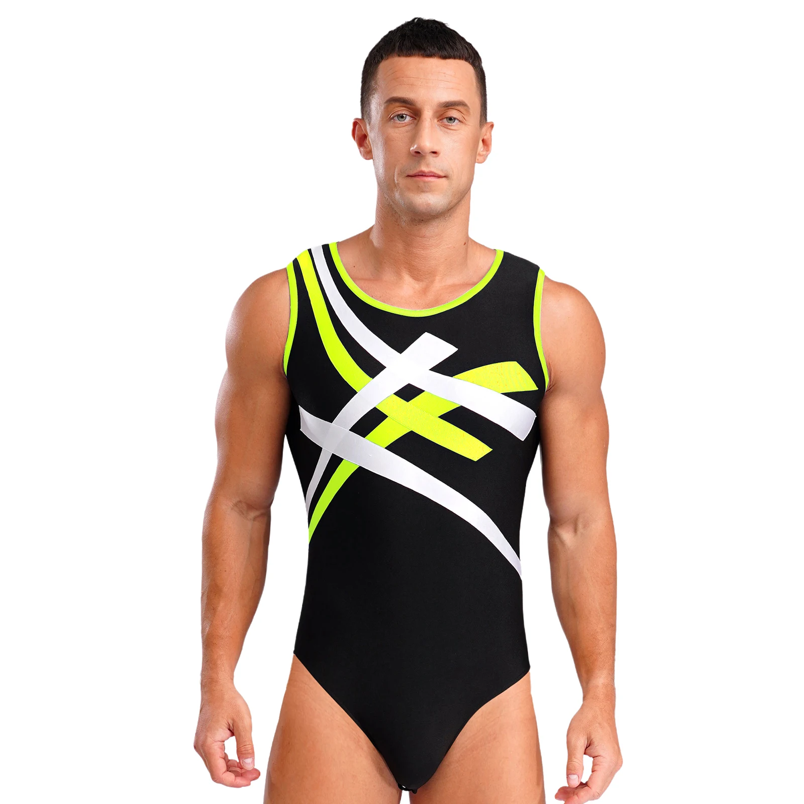 Justaucorps de noël pour hommes, combinaisons de Ballet, danse, gymnastique, Fitness, athlétique, Patchwork, Costume de Festival, body d'entraînement